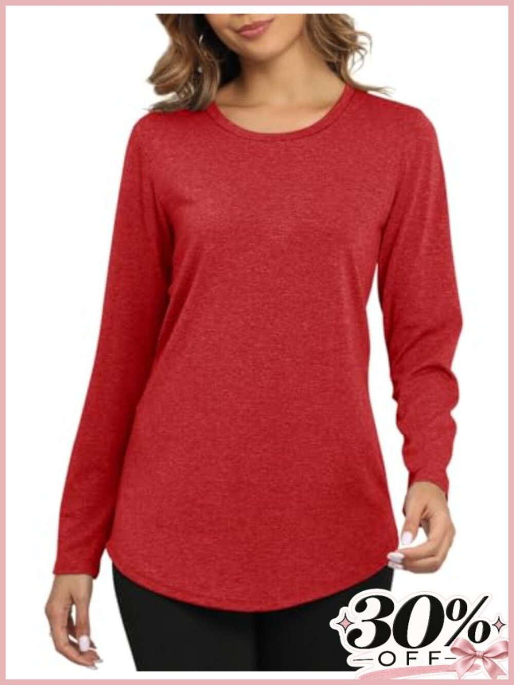 Womens Crewneck Long Sleeve Tunic Top Loose Fit Dressy Casual Fall Tee